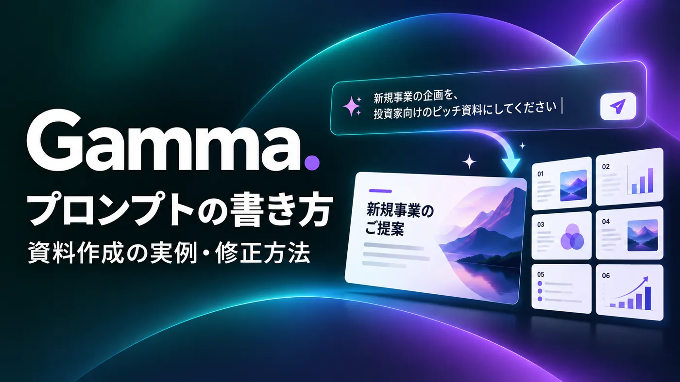 Gamma プロンプトの書き方|資料作成の実例と修正方法